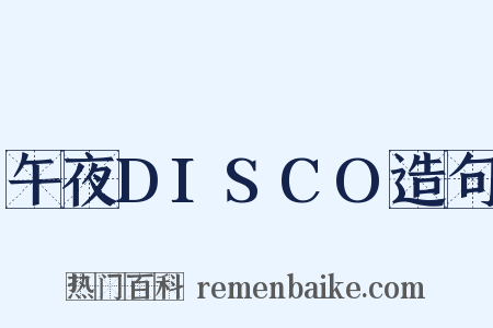 午夜DISCO造句是什么意思的图片